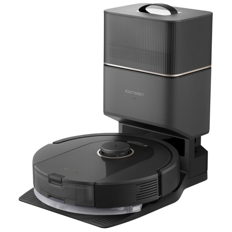 Robot de aspirare Roborock Q5 PRO+, Aspirator-Mop-Statie inteligenta de golire automata, 59 W, LiDAR, 5500 Pa, mapare 3D, 5200 mAh, recipient praf: 770 ml, Negru